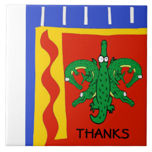 Gator,  Dutch Delft Look, edit text Tile