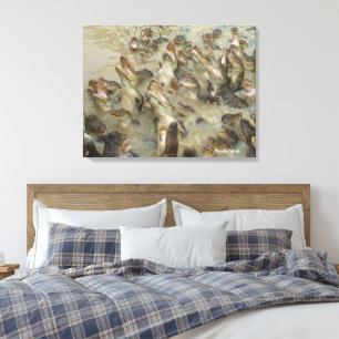 gator feedings  canvas print