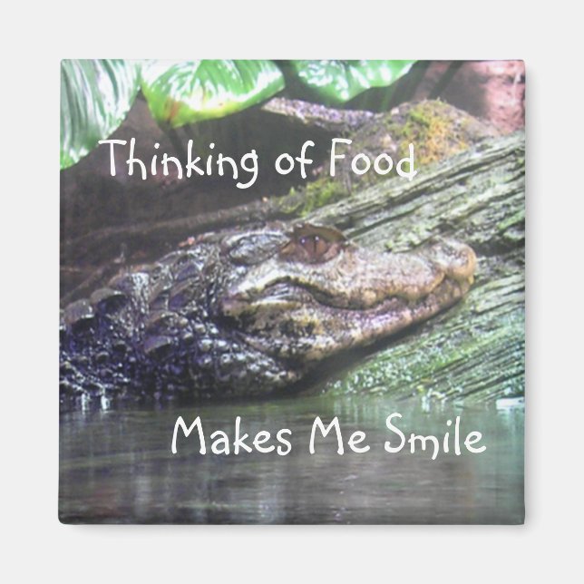 'Gator Grins: Thinking of Food - Magnet #1 (Front)