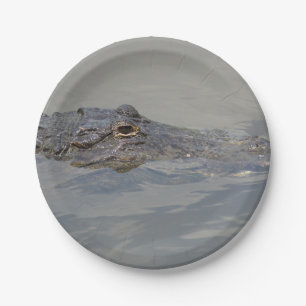 Gator In Wait Paper Plate