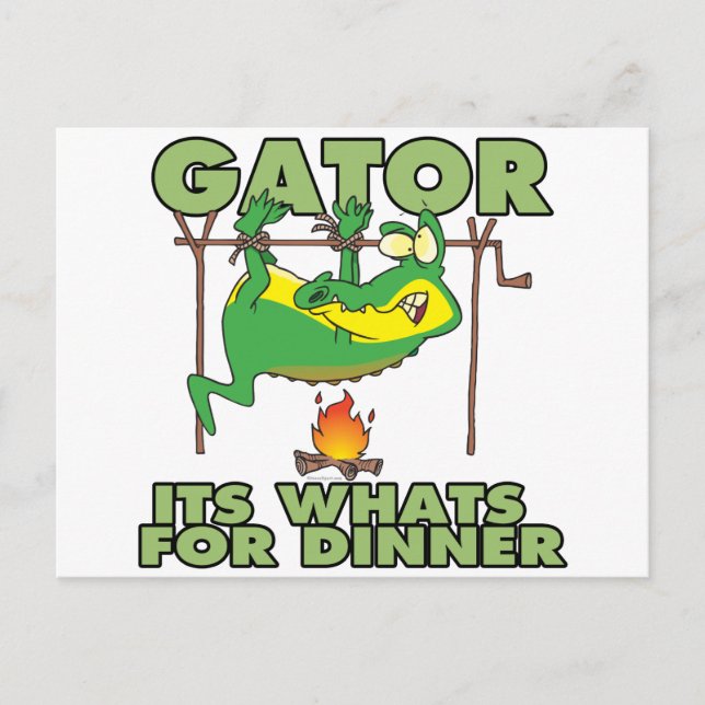 GATOR its whats for dinner funny cartoon Postcard (Front)