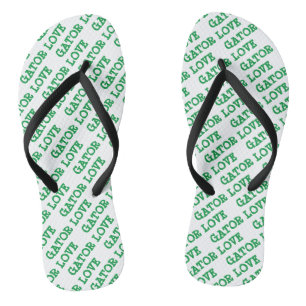 Gator Love Green Tiled Beach Jandals