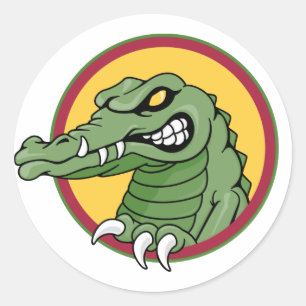 Gator Mascot Classic Round Sticker