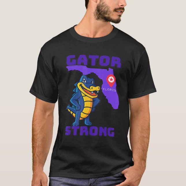 Gator Strong Florida Alligator Crocodile Zoo Anima T-Shirt (Front)