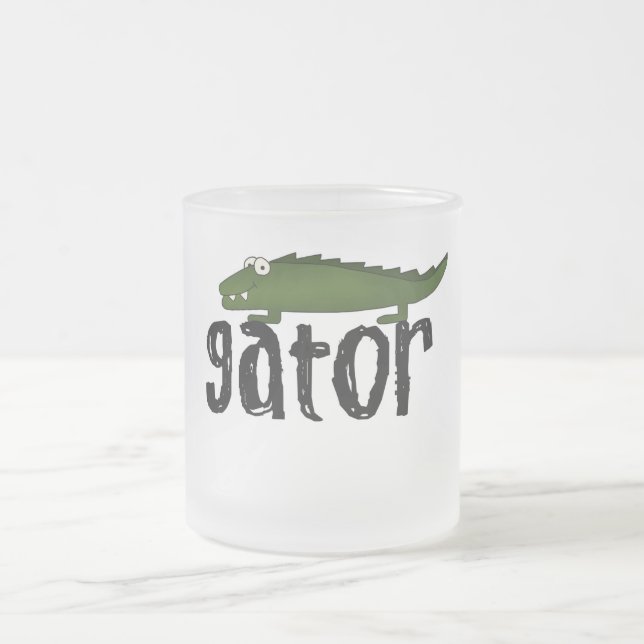 Gator T shirts and Gifts Frosted Glass Coffee Mug (Center)
