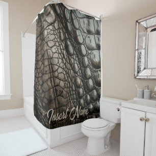 Gator Texture Shower Curtain