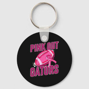 Gators Pink Out Football Tackle Breast Cancer  Key Ring