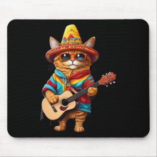 Gatos Before Vatos Mexican Cat Poncho Fiesta Cinco Mouse Pad