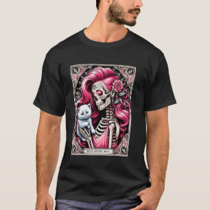Gatos Before Vatos Skeleton Cat Kitten Lover Grump T-Shirt