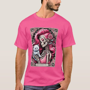 Gatos Before Vatos Skeleton Cat Kitten Lover Grump T-Shirt