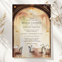Gatsby 1920s Glamour Archway Watercolor Wedding