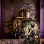 Gatsby Flapper Lady Cat Vintage Decoupage Print Tissue Paper<br><div class="desc">Gatsby Flapper Lady Cat Vintage Decoupage Print Tissue Paper. ✨ COMPLETE THE SET: This design is part of a coordinating 3-panel Art Deco set. View the other panels: - Purple Peony Gold Frame https://www.zazzle.com.au/moody_purple_peony_vintage_decoupage_print_paper-256546841096093218 - Gatsby Flapper Lady with Cat https://www.zazzle.com.au/gatsby_flapper_lady_cat_vintage_decoupage_print_tissue_paper-256920012141348823 - Baroque Gold Frame Purple Damask https://www.zazzle.com.au/baroque_gold_frame_on_purple_damask_tissue_paper-256847233243209970\ Or purchase all...</div>