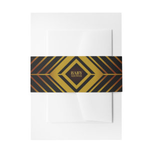 Gatsby Gold 2020's Baby Shower Invitation Belly Band