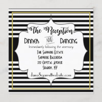 Gatsby Gold Wedding Suite Reception Details Insert