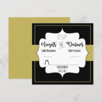 Gatsby Gold Wedding Suite Reception Party RSVP