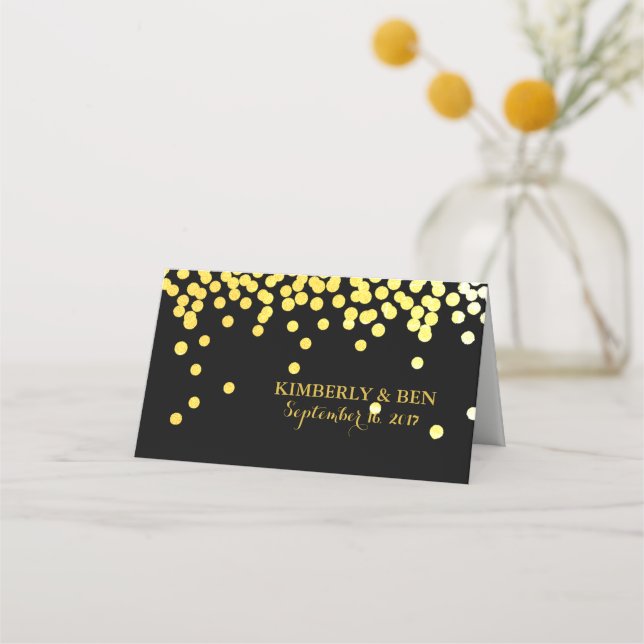 Gatsby Gold Wedding Suite Thank You Party Escort Place Card (Front)
