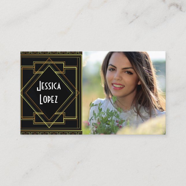 gatsby graduate networking social media photo calling card (Front)