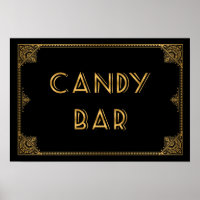 Gatsby inspired wedding sign CANDY BAR