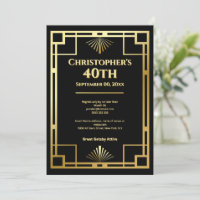 Gatsby Moody Art Deco 40th Birthday Party