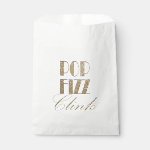 Gatsby party Gold and Black Pop Fizz Clink Favour Bags