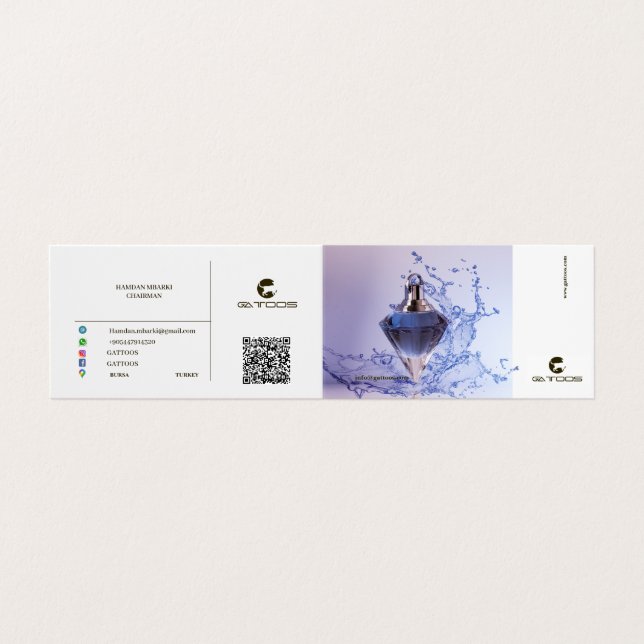 GATTOOS Folded Business Card (Outside Unfolded)
