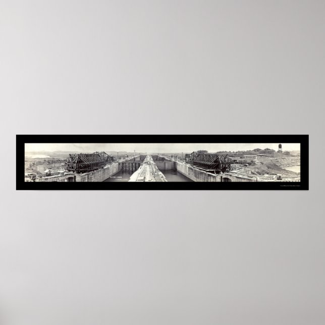 Gatun Locks Panama Photo 1913 Poster (Front)