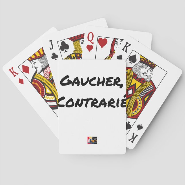 GAUCHER, CONTRARIÉ - Jeux de mots - Francois Ville Playing Cards (Back)