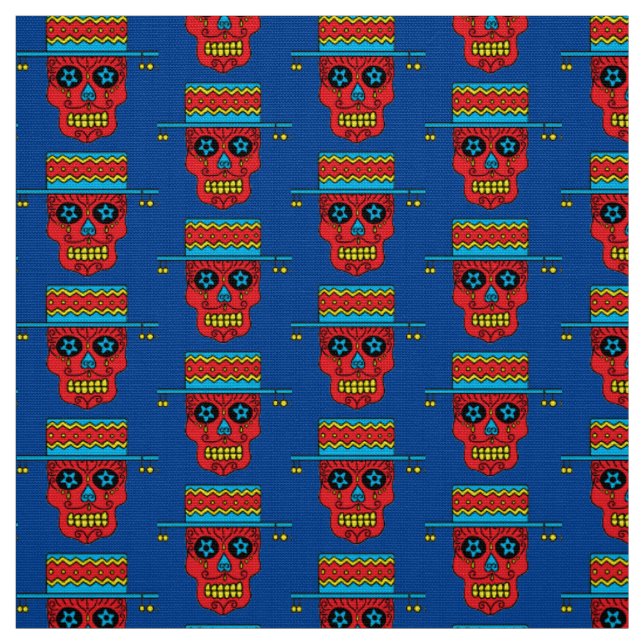 Gaucho Sugar Skull Fabric (Swatch)