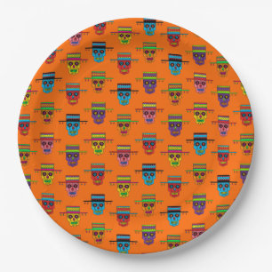 Gaucho Sugar Skull Paper Plate