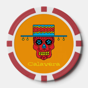 Gaucho Sugar Skull Poker Chips