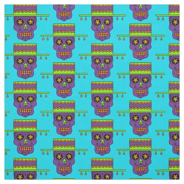 Gaucho Sugar Skulls Fabric (Swatch)