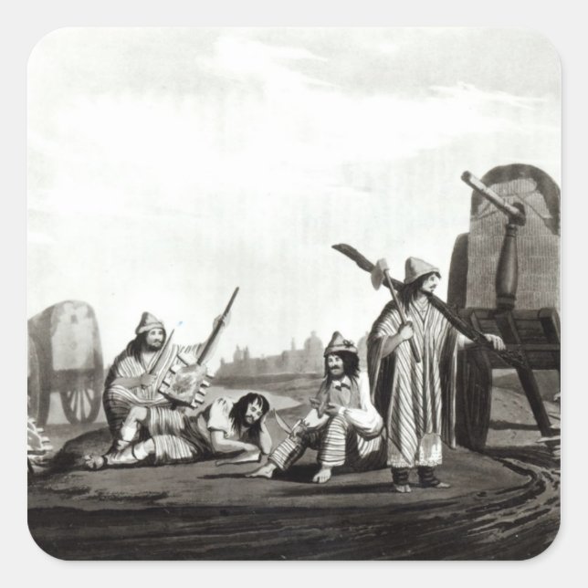 Gauchos  of Tucuman, 1820 Square Sticker (Front)