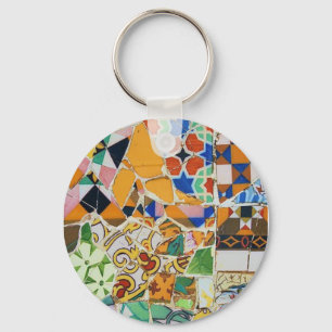 Gaudi Ceramic Tile Key Ring