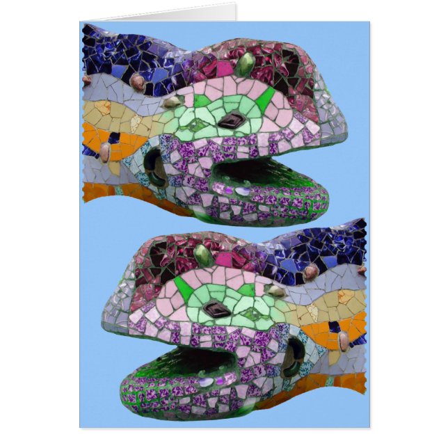 Gaudi Lizard Head Mosaics (Front)
