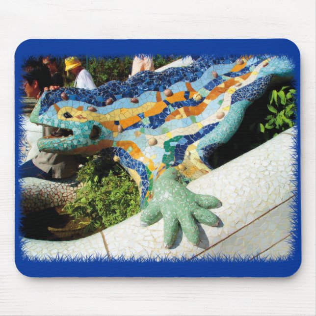 Gaudi Lizard Mosaics Mouse Pad (Front)