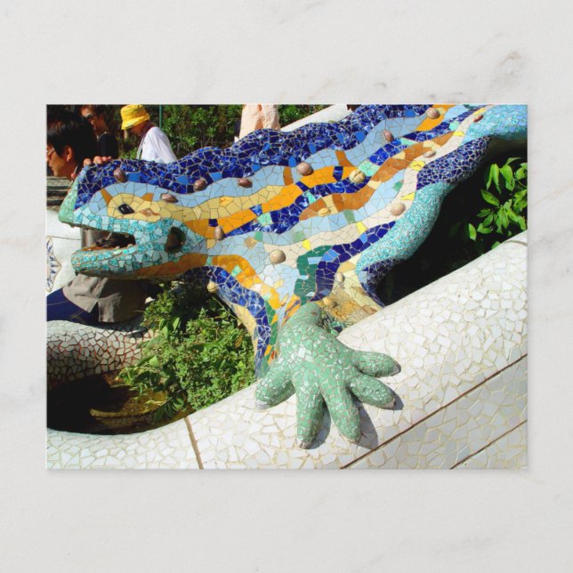 Gaudi Lizard Mosaics Postcard (Front)