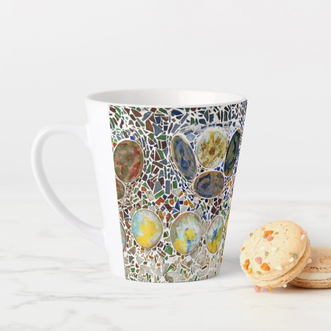 Gaudi Mosaic Latte Mug (In Situ)