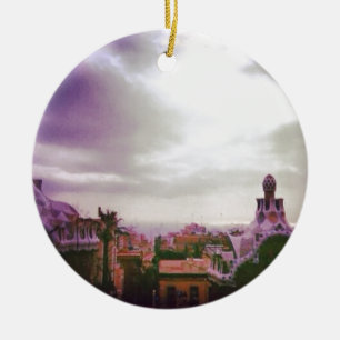 Gaudi's Barcelona Ceramic Tree Decoration