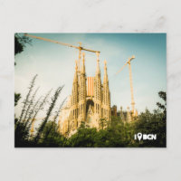 Gaudi's Sagrada Familia with catalonia's flag