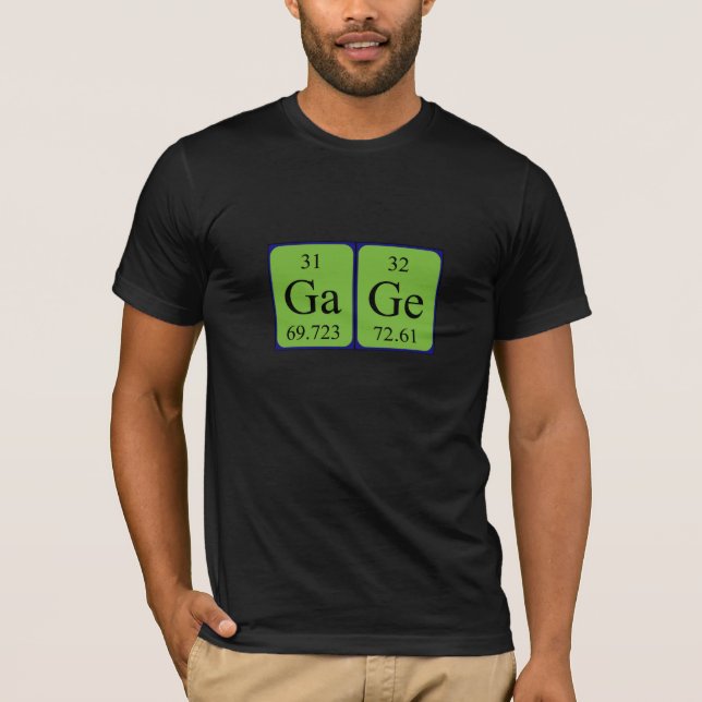 Gauge periodic table name shirt (Front)