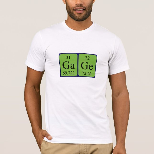 Gauge periodic table name shirt (Front)