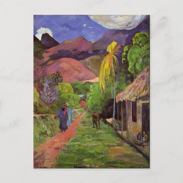 Gaugin - Road in Tahiti Postcard (Front)