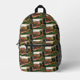 Gauguin A Farm in Brittany Vintage Landscape Art Printed Backpack