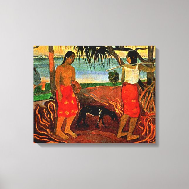 Gauguin - Beneath the Pandanus Tree Canvas Print (Front)