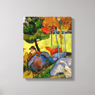 Gauguin - Breton Boy in a Landscape, Canvas Print