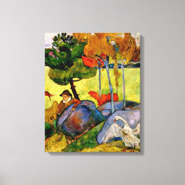Gauguin - Breton Boy in a Landscape Canvas Print (Front)