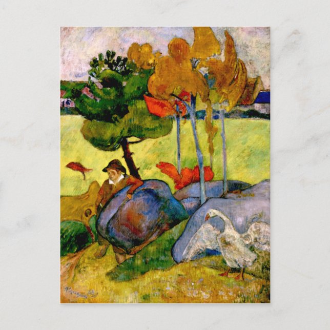 Gauguin - Breton Boy in a Landscape Postcard (Front)