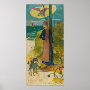 Gauguin - Breton Girl Spinning 1889 Poster