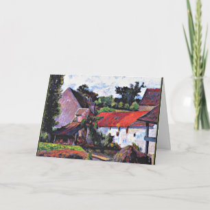 Gauguin - Farm in Osny, fine art painting Card