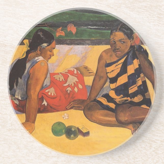 Gauguin French Polynesia Tahiti Women Painting Coaster (Front)